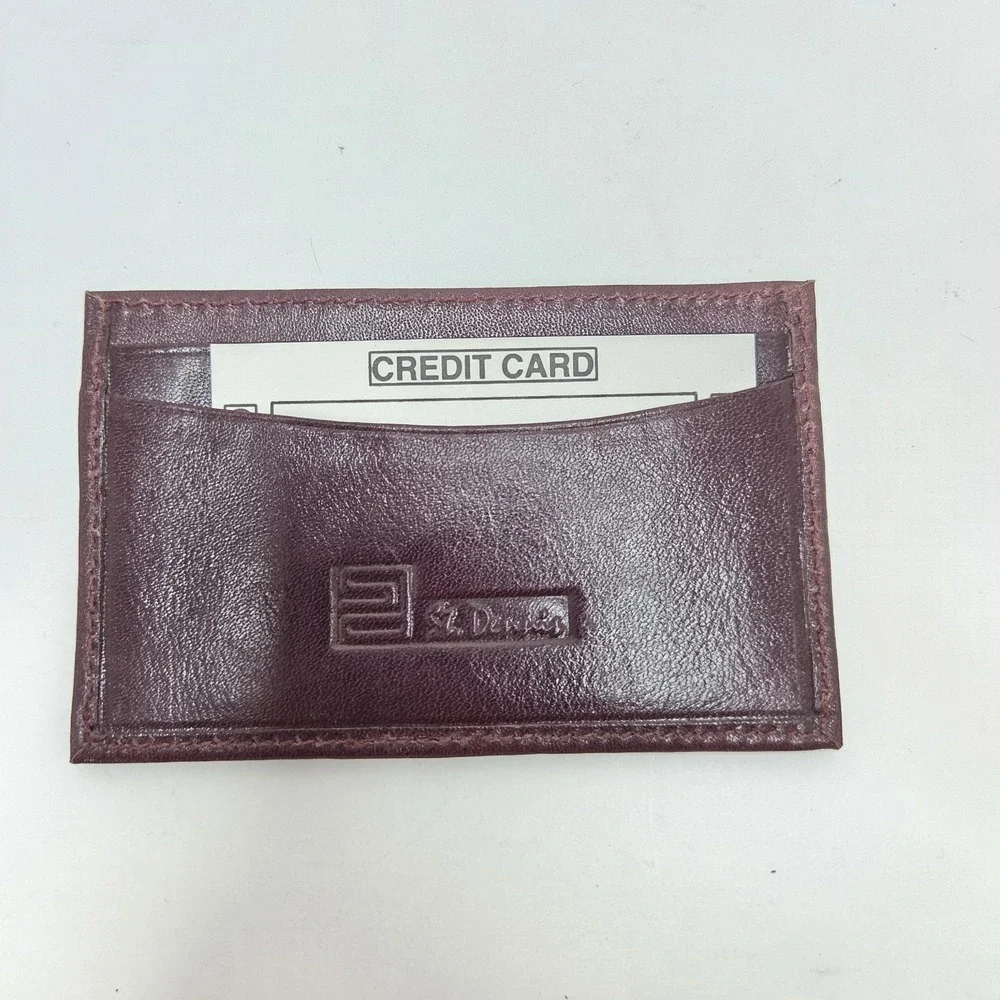 Vintage St‎ Dennis Leather Credit Card Holder Brown 2.75